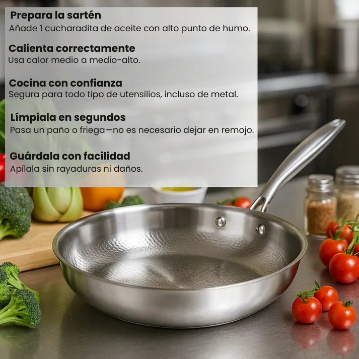 [COMPRA 1 LLEVA 2] Sartén de Titânio Antiadherente - Libre de Químicos